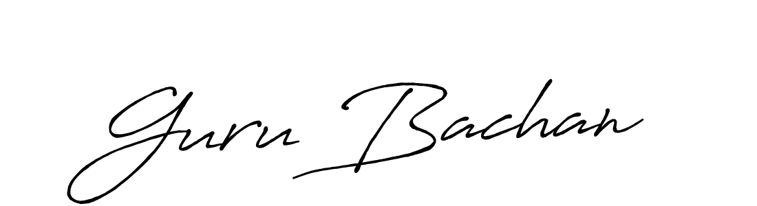 The best way (Antro_Vectra_Bolder) to make a short signature is to pick only two or three words in your name. The name Guru Bachan include a total of six letters. For converting this name. Guru Bachan signature style 7 images and pictures png
