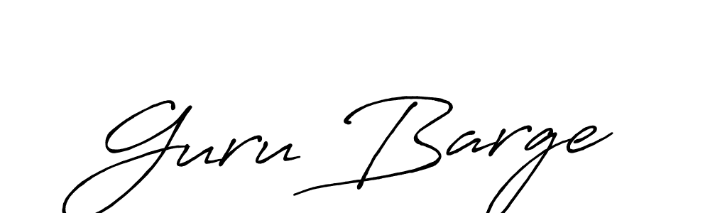 How to make Guru Barge name signature. Use Antro_Vectra_Bolder style for creating short signs online. This is the latest handwritten sign. Guru Barge signature style 7 images and pictures png