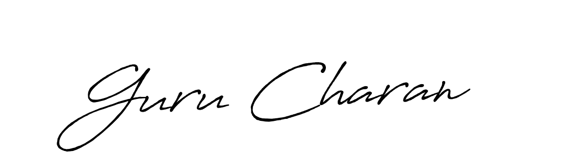 How to Draw Guru Charan signature style? Antro_Vectra_Bolder is a latest design signature styles for name Guru Charan. Guru Charan signature style 7 images and pictures png