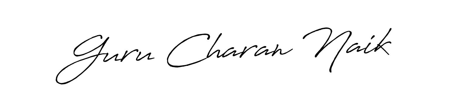 Make a beautiful signature design for name Guru Charan Naik. With this signature (Antro_Vectra_Bolder) style, you can create a handwritten signature for free. Guru Charan Naik signature style 7 images and pictures png
