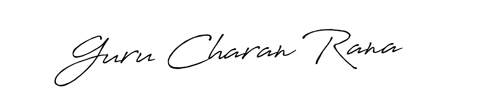 Design your own signature with our free online signature maker. With this signature software, you can create a handwritten (Antro_Vectra_Bolder) signature for name Guru Charan Rana. Guru Charan Rana signature style 7 images and pictures png