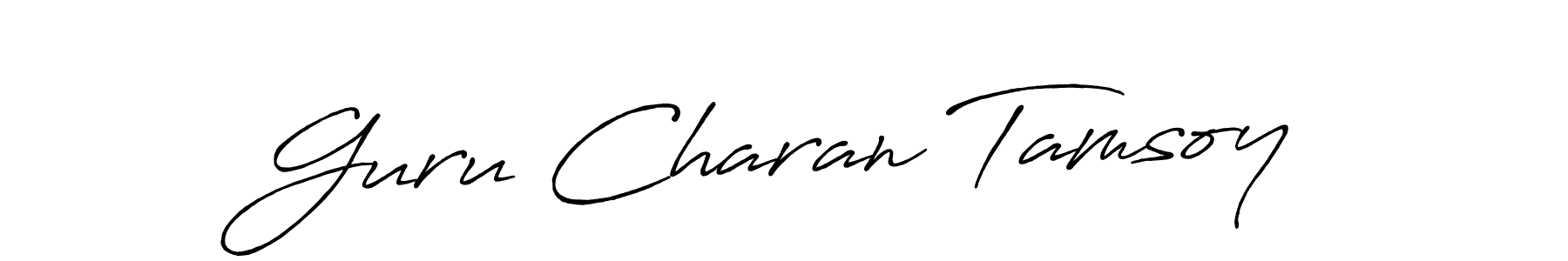 Make a beautiful signature design for name Guru Charan Tamsoy. With this signature (Antro_Vectra_Bolder) style, you can create a handwritten signature for free. Guru Charan Tamsoy signature style 7 images and pictures png