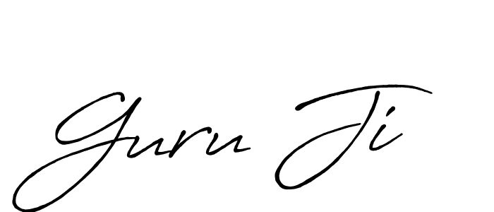 Design your own signature with our free online signature maker. With this signature software, you can create a handwritten (Antro_Vectra_Bolder) signature for name Guru Ji. Guru Ji signature style 7 images and pictures png