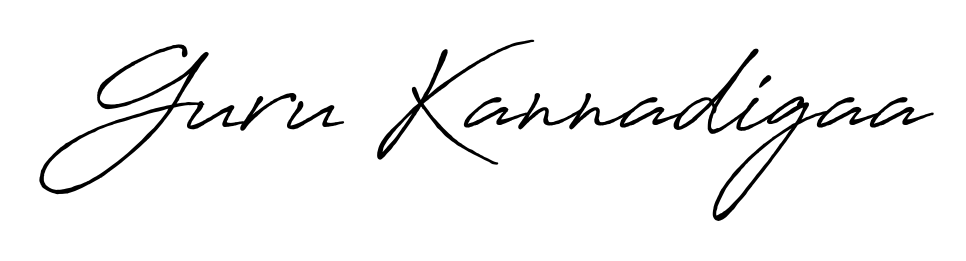 Practice writing Guru Kannadigaa with the flow of Antro_Vectra_Bolder lettering. A fantastic source of inspiration for developing your personal signature style. Guru Kannadigaa signature style 7 images and pictures png