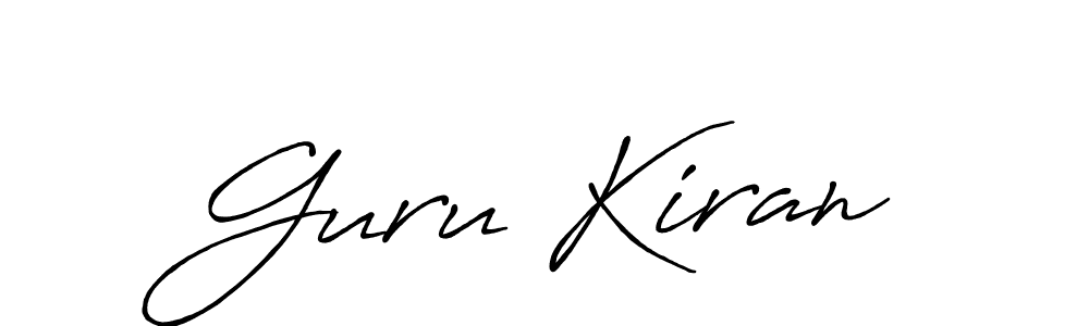 It looks lik you need a new signature style for name Guru Kiran. Design unique handwritten (Antro_Vectra_Bolder) signature with our free signature maker in just a few clicks. Guru Kiran signature style 7 images and pictures png