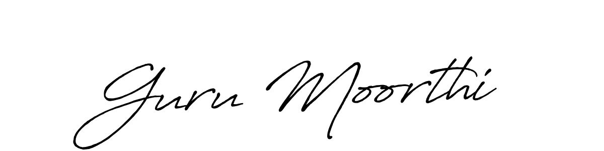 Make a beautiful signature design for name Guru Moorthi. With this signature (Antro_Vectra_Bolder) style, you can create a handwritten signature for free. Guru Moorthi signature style 7 images and pictures png