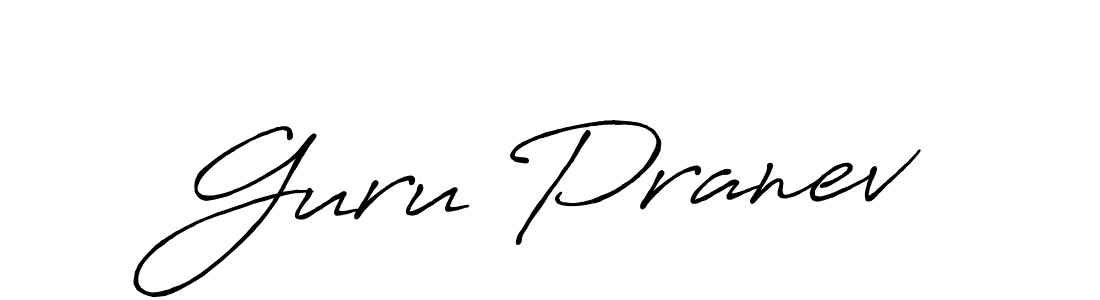 How to make Guru Pranev signature? Antro_Vectra_Bolder is a professional autograph style. Create handwritten signature for Guru Pranev name. Guru Pranev signature style 7 images and pictures png