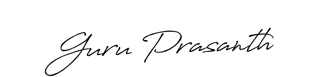 Use a signature maker to create a handwritten signature online. With this signature software, you can design (Antro_Vectra_Bolder) your own signature for name Guru Prasanth. Guru Prasanth signature style 7 images and pictures png