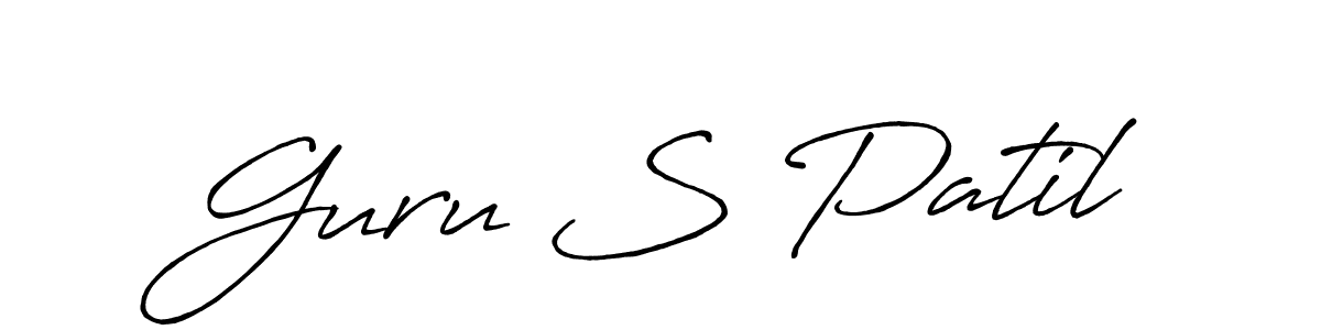 Make a beautiful signature design for name Guru S Patil. With this signature (Antro_Vectra_Bolder) style, you can create a handwritten signature for free. Guru S Patil signature style 7 images and pictures png