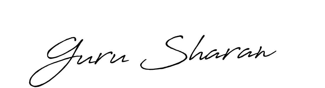Make a beautiful signature design for name Guru Sharan. With this signature (Antro_Vectra_Bolder) style, you can create a handwritten signature for free. Guru Sharan signature style 7 images and pictures png