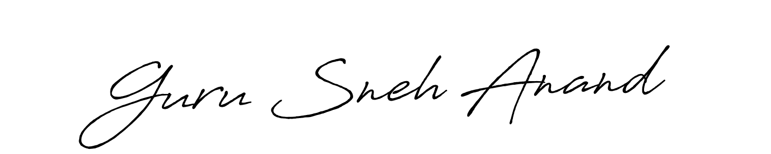 Also we have Guru Sneh Anand name is the best signature style. Create professional handwritten signature collection using Antro_Vectra_Bolder autograph style. Guru Sneh Anand signature style 7 images and pictures png