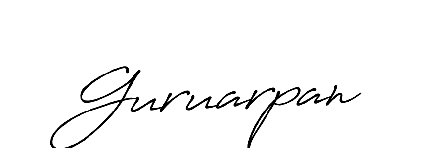 The best way (Antro_Vectra_Bolder) to make a short signature is to pick only two or three words in your name. The name Guruarpan include a total of six letters. For converting this name. Guruarpan signature style 7 images and pictures png