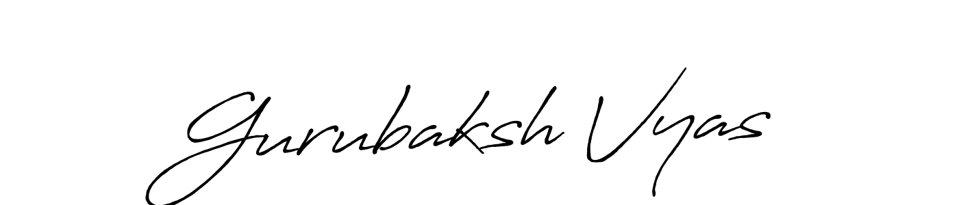 Design your own signature with our free online signature maker. With this signature software, you can create a handwritten (Antro_Vectra_Bolder) signature for name Gurubaksh Vyas. Gurubaksh Vyas signature style 7 images and pictures png