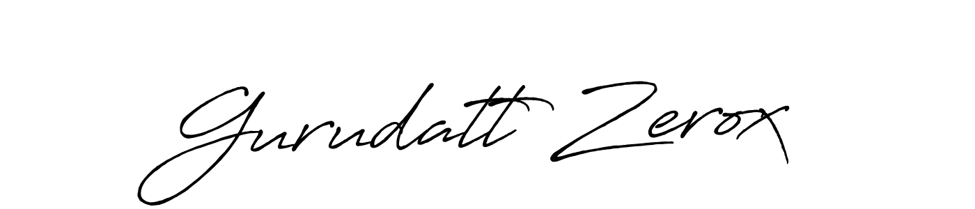 Gurudatt Zerox stylish signature style. Best Handwritten Sign (Antro_Vectra_Bolder) for my name. Handwritten Signature Collection Ideas for my name Gurudatt Zerox. Gurudatt Zerox signature style 7 images and pictures png
