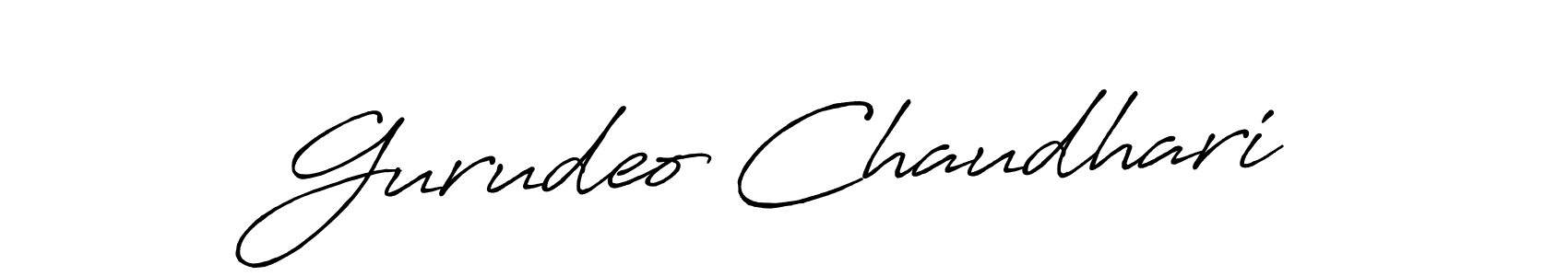 Also we have Gurudeo Chaudhari name is the best signature style. Create professional handwritten signature collection using Antro_Vectra_Bolder autograph style. Gurudeo Chaudhari signature style 7 images and pictures png