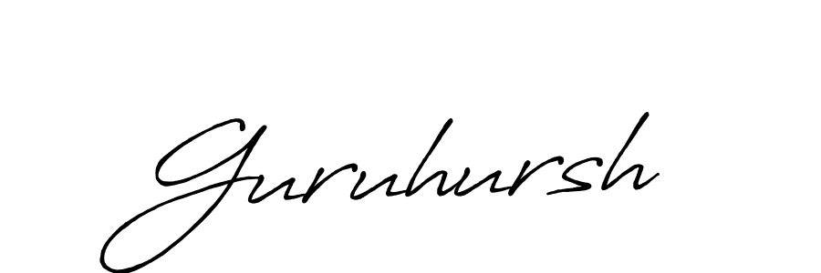 How to Draw Guruhursh signature style? Antro_Vectra_Bolder is a latest design signature styles for name Guruhursh. Guruhursh signature style 7 images and pictures png