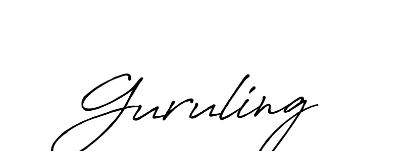 How to make Guruling name signature. Use Antro_Vectra_Bolder style for creating short signs online. This is the latest handwritten sign. Guruling signature style 7 images and pictures png
