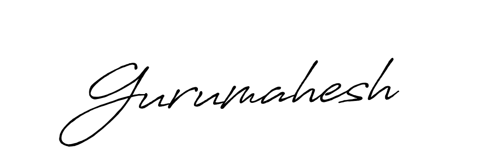 Use a signature maker to create a handwritten signature online. With this signature software, you can design (Antro_Vectra_Bolder) your own signature for name Gurumahesh. Gurumahesh signature style 7 images and pictures png