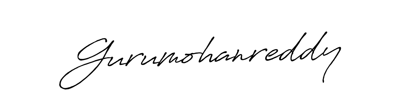 Use a signature maker to create a handwritten signature online. With this signature software, you can design (Antro_Vectra_Bolder) your own signature for name Gurumohanreddy. Gurumohanreddy signature style 7 images and pictures png