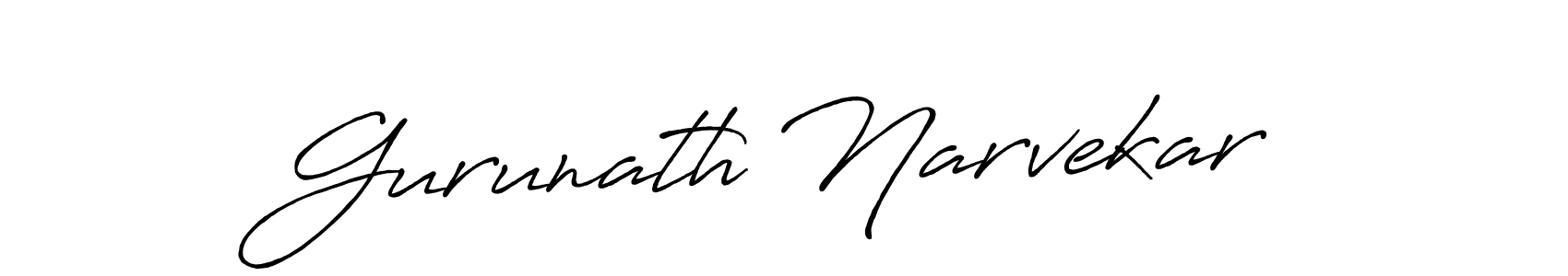 Use a signature maker to create a handwritten signature online. With this signature software, you can design (Antro_Vectra_Bolder) your own signature for name Gurunath Narvekar. Gurunath Narvekar signature style 7 images and pictures png