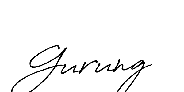 Design your own signature with our free online signature maker. With this signature software, you can create a handwritten (Antro_Vectra_Bolder) signature for name Gurung. Gurung signature style 7 images and pictures png