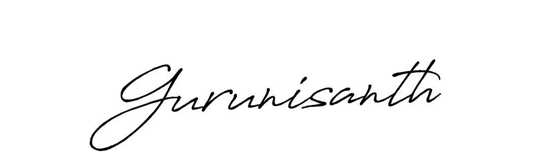 Gurunisanth stylish signature style. Best Handwritten Sign (Antro_Vectra_Bolder) for my name. Handwritten Signature Collection Ideas for my name Gurunisanth. Gurunisanth signature style 7 images and pictures png