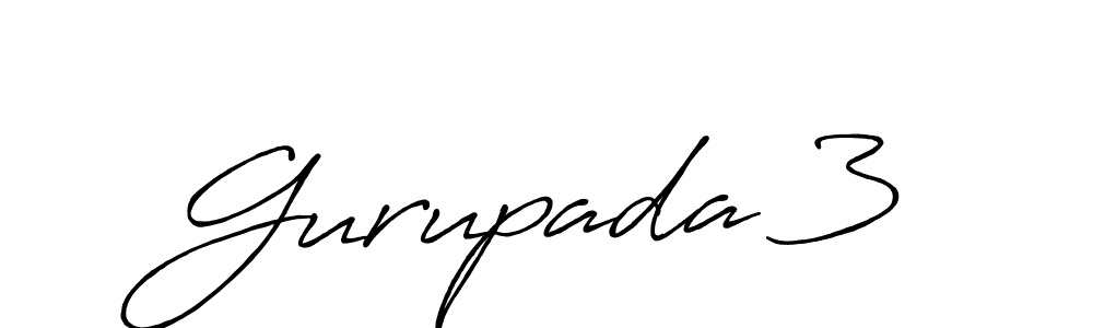 Make a beautiful signature design for name Gurupada 3. With this signature (Antro_Vectra_Bolder) style, you can create a handwritten signature for free. Gurupada 3 signature style 7 images and pictures png