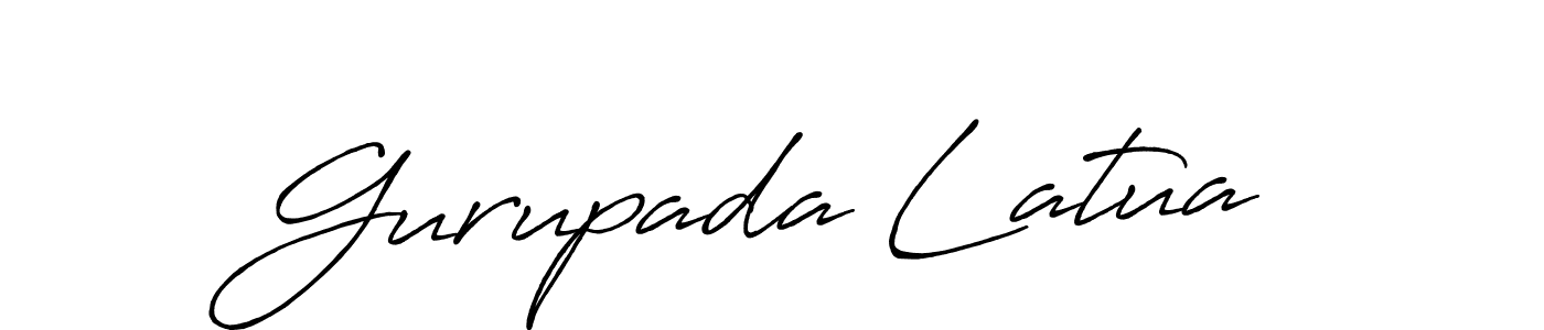 Use a signature maker to create a handwritten signature online. With this signature software, you can design (Antro_Vectra_Bolder) your own signature for name Gurupada Latua. Gurupada Latua signature style 7 images and pictures png