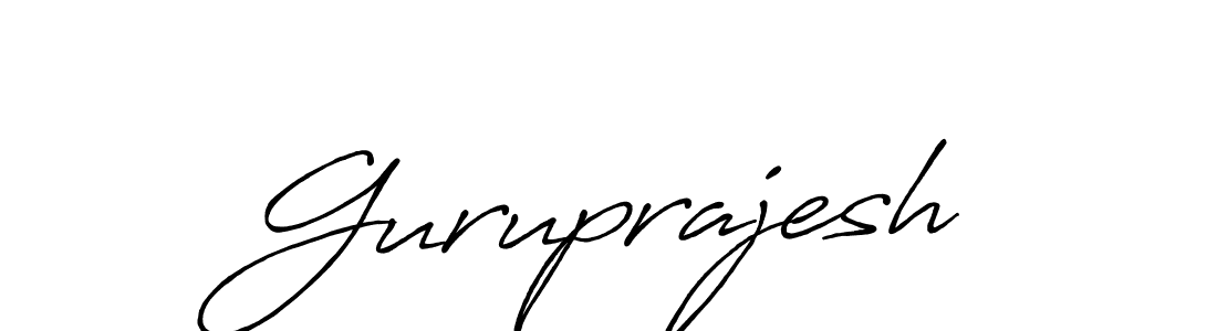Make a beautiful signature design for name Guruprajesh. With this signature (Antro_Vectra_Bolder) style, you can create a handwritten signature for free. Guruprajesh signature style 7 images and pictures png