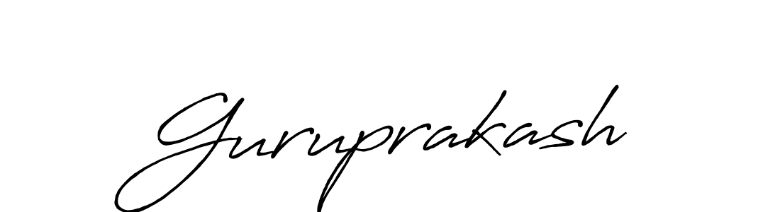 How to make Guruprakash signature? Antro_Vectra_Bolder is a professional autograph style. Create handwritten signature for Guruprakash name. Guruprakash signature style 7 images and pictures png