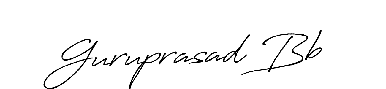 Guruprasad Bb stylish signature style. Best Handwritten Sign (Antro_Vectra_Bolder) for my name. Handwritten Signature Collection Ideas for my name Guruprasad Bb. Guruprasad Bb signature style 7 images and pictures png