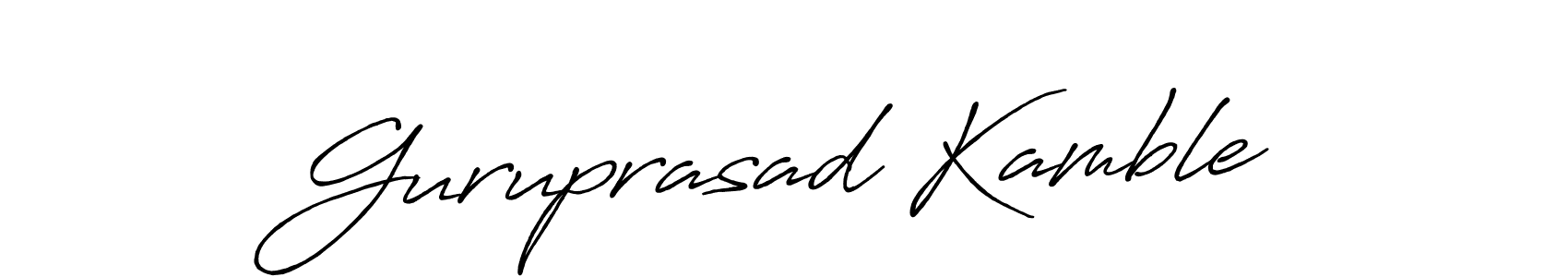 Also we have Guruprasad Kamble name is the best signature style. Create professional handwritten signature collection using Antro_Vectra_Bolder autograph style. Guruprasad Kamble signature style 7 images and pictures png