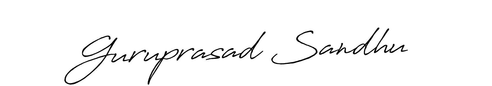 You should practise on your own different ways (Antro_Vectra_Bolder) to write your name (Guruprasad Sandhu) in signature. don't let someone else do it for you. Guruprasad Sandhu signature style 7 images and pictures png