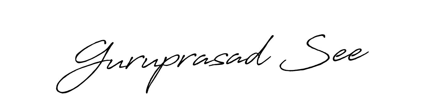 Also You can easily find your signature by using the search form. We will create Guruprasad See name handwritten signature images for you free of cost using Antro_Vectra_Bolder sign style. Guruprasad See signature style 7 images and pictures png