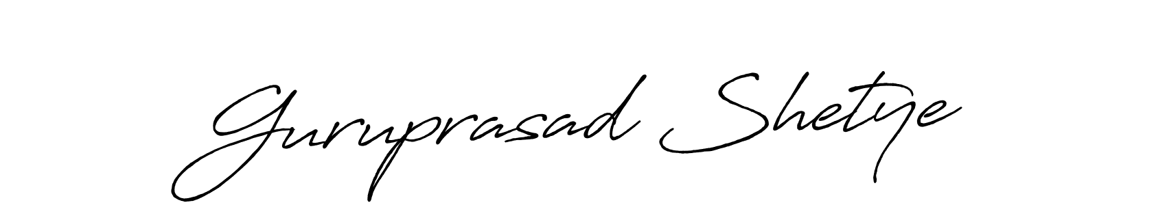 How to make Guruprasad Shetye name signature. Use Antro_Vectra_Bolder style for creating short signs online. This is the latest handwritten sign. Guruprasad Shetye signature style 7 images and pictures png