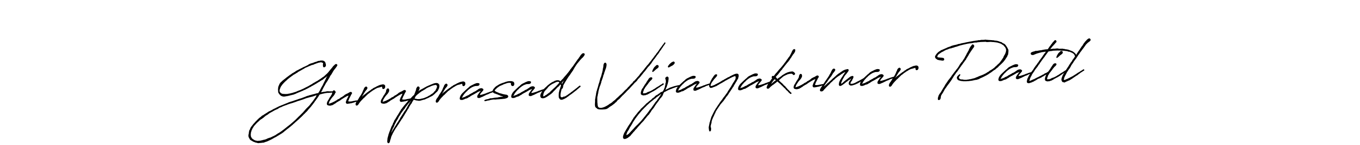 Create a beautiful signature design for name Guruprasad Vijayakumar Patil. With this signature (Antro_Vectra_Bolder) fonts, you can make a handwritten signature for free. Guruprasad Vijayakumar Patil signature style 7 images and pictures png