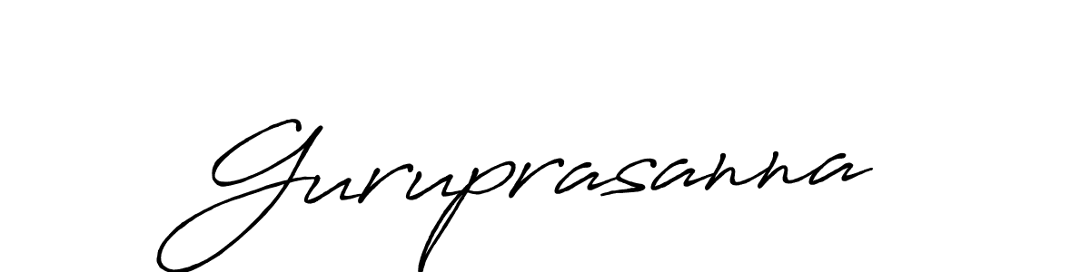 Also we have Guruprasanna name is the best signature style. Create professional handwritten signature collection using Antro_Vectra_Bolder autograph style. Guruprasanna signature style 7 images and pictures png