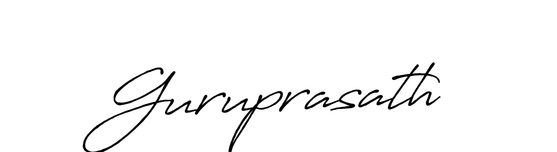 Make a beautiful signature design for name Guruprasath. With this signature (Antro_Vectra_Bolder) style, you can create a handwritten signature for free. Guruprasath signature style 7 images and pictures png