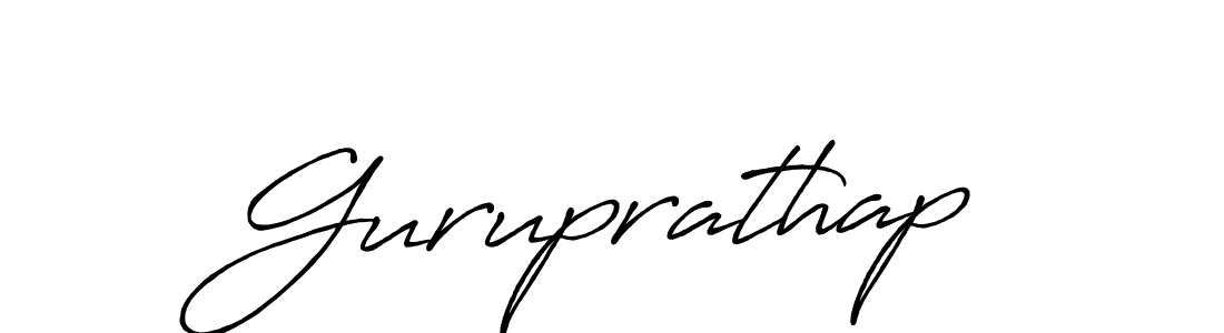 Create a beautiful signature design for name Guruprathap. With this signature (Antro_Vectra_Bolder) fonts, you can make a handwritten signature for free. Guruprathap signature style 7 images and pictures png