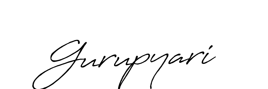 Similarly Antro_Vectra_Bolder is the best handwritten signature design. Signature creator online .You can use it as an online autograph creator for name Gurupyari. Gurupyari signature style 7 images and pictures png