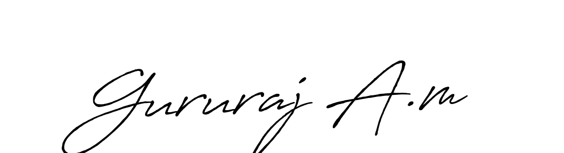 Similarly Antro_Vectra_Bolder is the best handwritten signature design. Signature creator online .You can use it as an online autograph creator for name Gururaj A.m. Gururaj A.m signature style 7 images and pictures png