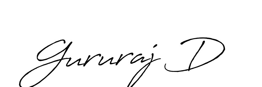Make a beautiful signature design for name Gururaj D. With this signature (Antro_Vectra_Bolder) style, you can create a handwritten signature for free. Gururaj D signature style 7 images and pictures png
