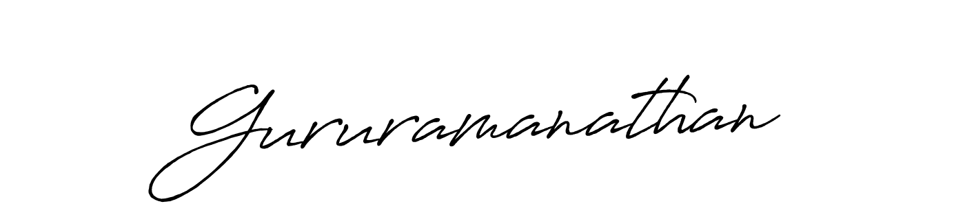 Make a beautiful signature design for name Gururamanathan. With this signature (Antro_Vectra_Bolder) style, you can create a handwritten signature for free. Gururamanathan signature style 7 images and pictures png