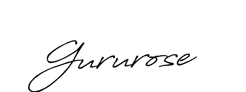 Use a signature maker to create a handwritten signature online. With this signature software, you can design (Antro_Vectra_Bolder) your own signature for name Gururose. Gururose signature style 7 images and pictures png