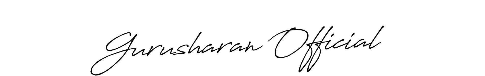 It looks lik you need a new signature style for name Gurusharan Official. Design unique handwritten (Antro_Vectra_Bolder) signature with our free signature maker in just a few clicks. Gurusharan Official signature style 7 images and pictures png