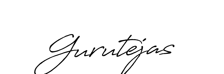 How to make Gurutejas signature? Antro_Vectra_Bolder is a professional autograph style. Create handwritten signature for Gurutejas name. Gurutejas signature style 7 images and pictures png