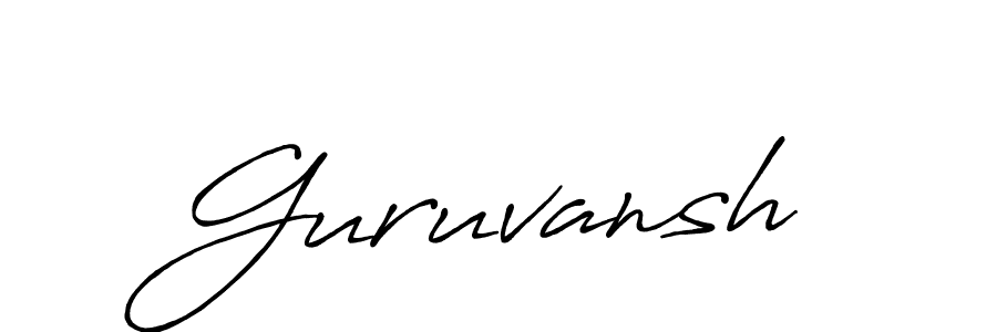 Create a beautiful signature design for name Guruvansh. With this signature (Antro_Vectra_Bolder) fonts, you can make a handwritten signature for free. Guruvansh signature style 7 images and pictures png