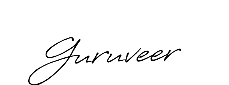 Guruveer stylish signature style. Best Handwritten Sign (Antro_Vectra_Bolder) for my name. Handwritten Signature Collection Ideas for my name Guruveer. Guruveer signature style 7 images and pictures png