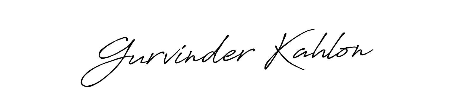 You should practise on your own different ways (Antro_Vectra_Bolder) to write your name (Gurvinder Kahlon) in signature. don't let someone else do it for you. Gurvinder Kahlon signature style 7 images and pictures png