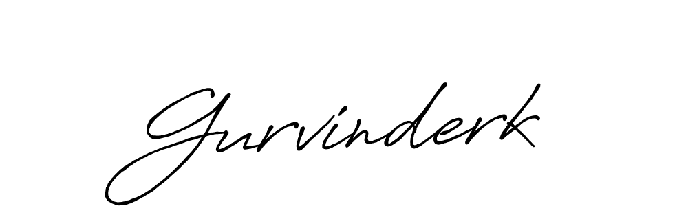 How to make Gurvinderk name signature. Use Antro_Vectra_Bolder style for creating short signs online. This is the latest handwritten sign. Gurvinderk signature style 7 images and pictures png